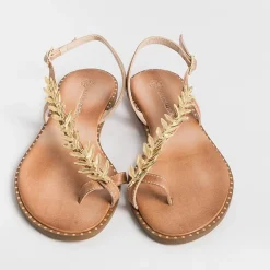 MAKIS KOTRIS Flip-Flops Sandals* - Flat Thong Sandals K870 - Natural