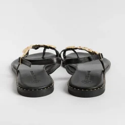 MAKIS KOTRIS Flip-Flops Sandals* - Low Thong Sandals K850 - Black
