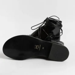 MAKIS KOTRIS Flip-Flops Sandals* - Low Thong Sandals 04-306 - Black