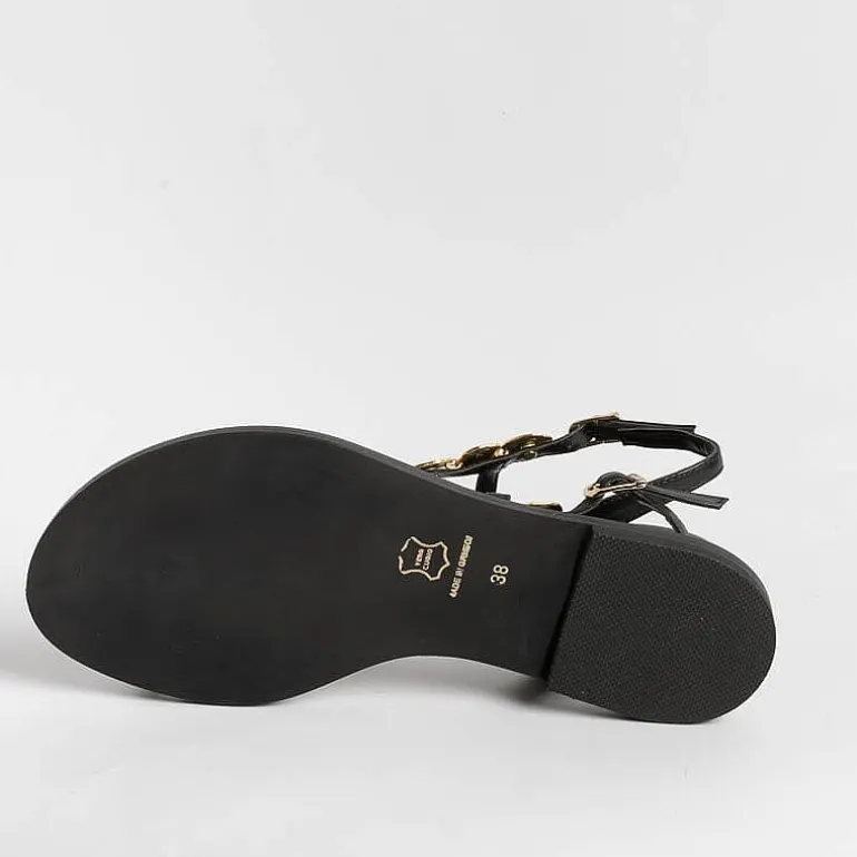 MAKIS KOTRIS Low Sandals* - Low Thong Sandals K850 - Black