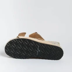 MANEBI Low Sandals* - Flat Sandals - Nordic Sandals - Beige Leather