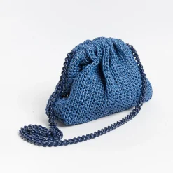 MARIA LA ROSA Mini Bags* - Shoulder Bag - Mini Game Crochet - Blue