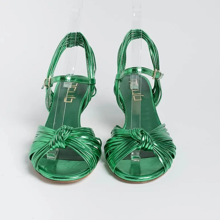 NCUB Sandals With Heel* - Sandals With Heels - Luna 22 - Green Laminate