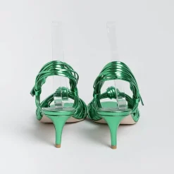 NCUB Sandals With Heel* - Sandals With Heels - Luna 22 - Green Laminate