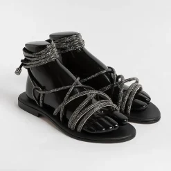 PAOLA FIORENZA Low Sandals* - Flat Sandals - Fd22 - Black