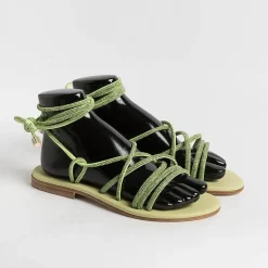 PAOLA FIORENZA Low Sandals* - Flat Sandals - Fd22 - Green