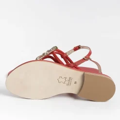 PAOLA FIORENZA Flip-Flops Sandals* - Flat Thong Sandals - Fb1001 - Red