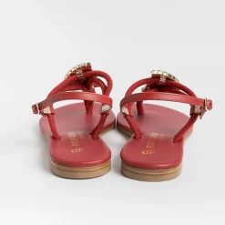 PAOLA FIORENZA Flip-Flops Sandals* - Flat Thong Sandals - Fb1001 - Red