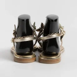 PAOLA FIORENZA Low Sandals* - Flat Thong Sandals - Fb998 - Platinum Butterflies