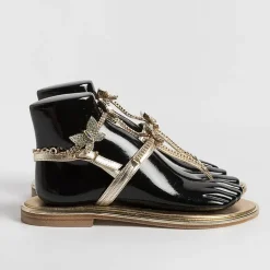 PAOLA FIORENZA Low Sandals* - Flat Thong Sandals - Fb998 - Platinum Butterflies