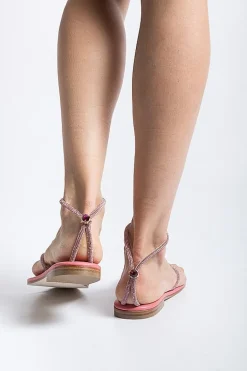 PAOLA FIORENZA Low Sandals* - Flat Thong Sandals Fd03 - Pink