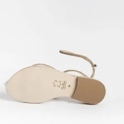 PAOLA FIORENZA Low Sandals* - Flat Thong Sandals Fd03 - Amber Platinum
