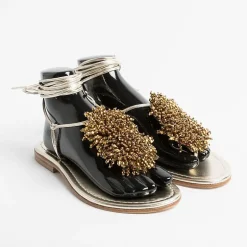 PAOLA FIORENZA Flip-Flops Sandals* - Flat Thong Sandals - Ss2346 Gold