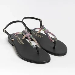 PAOLA FIORENZA Flip-Flops Sandals* - Flat Thong Sandals - Ss2336 - Black