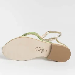 PAOLA FIORENZA Low Sandals* - Flat Thong Sandals - Ss2336 - Green