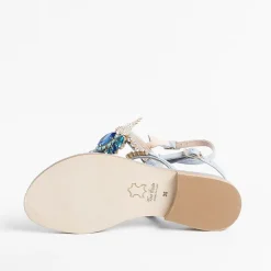 PAOLA FIORENZA Flip-Flops Sandals* - Flat Thong Sandals - Fb955 Light Blue