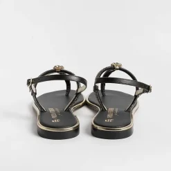 PAOLA FIORENZA Low Sandals* - Flat Thong Sandals - Ss2378 - Ambra Black