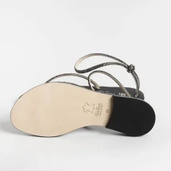 PAOLA FIORENZA Low Sandals* - Flat Thong Sandals Fd03 - Black