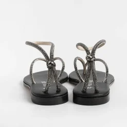 PAOLA FIORENZA Low Sandals* - Flat Thong Sandals Fd03 - Black