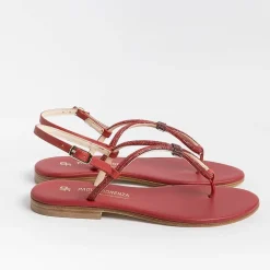PAOLA FIORENZA Low Sandals* - Flat Thong Sandals - Ss2336 - Red