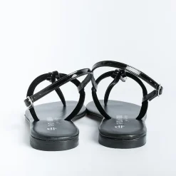 PAOLA FIORENZA Low Sandals* - Flat Thong Sandals Bs05 Nodino - Velvet - Black