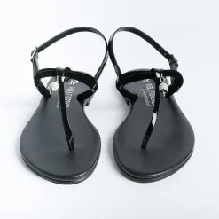 PAOLA FIORENZA Low Sandals* - Flat Thong Sandals Bs05 Nodino - Velvet - Black