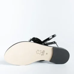 PAOLA FIORENZA Low Sandals* - Flat Thong Sandals Bs05 Nodino - Velvet - Black