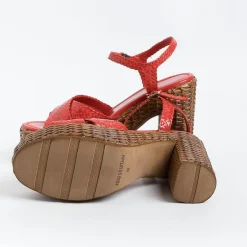 PONS QUINTANA Sandals With Heel* - Sandals With Heels - Cannes - 10426 - Red