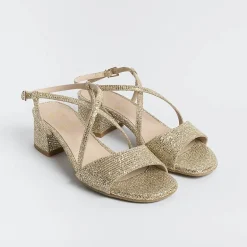 Roberto Festa Sandals With Heel*Roberto Festival - Sandals With Heels Macy - Gold Fabric
