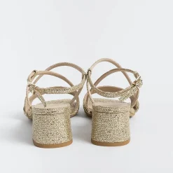 Roberto Festa Sandals With Heel*Roberto Festival - Sandals With Heels Macy - Gold Fabric