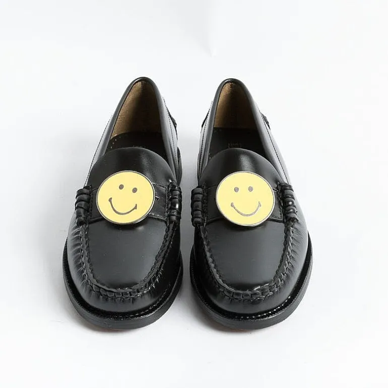 Sebago Loafers* - Moccasin Dan - 72112 - Charms - Black Smile
