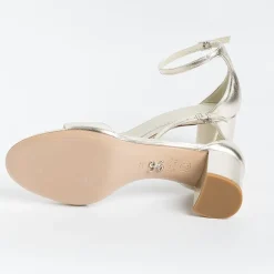 SERGIO LEVANTESI Ceremony - Shoes And Clutches* - Sandals With Heels - Easy - Platinum Laminate