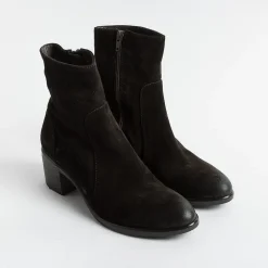 Strategia Ankle Boots* - Texan Ankle Boot E5540 - Velor Ebony Wash