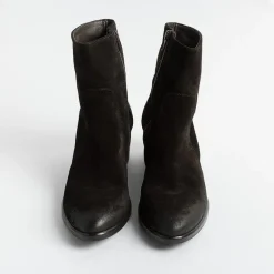 Strategia Ankle Boots* - Texan Ankle Boot E5540 - Velor Ebony Wash