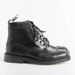 Tricker's Combat Boots* - Combat Boot - Black Stow - Leather Bottom