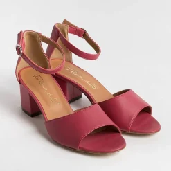 Via Roma 15 Sandals With Heel* - Sandals With Heels - 3065 - Nappa Strawberry