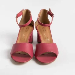 Via Roma 15 Sandals With Heel* - Sandals With Heels - 3065 - Nappa Strawberry