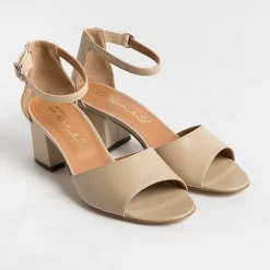 Via Roma 15 Sandals With Heel* - Sandals With Heels - 3065 - Nappa Nude
